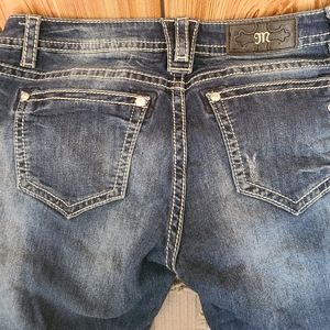 Miss Me Jeans Cuffed Leaves 30